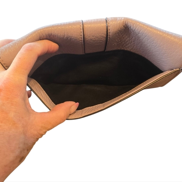 Rebecca Minkoff Cocoa Lavender  Silvertone Studded Leather Clutch Wallet - Picture 11 of 13